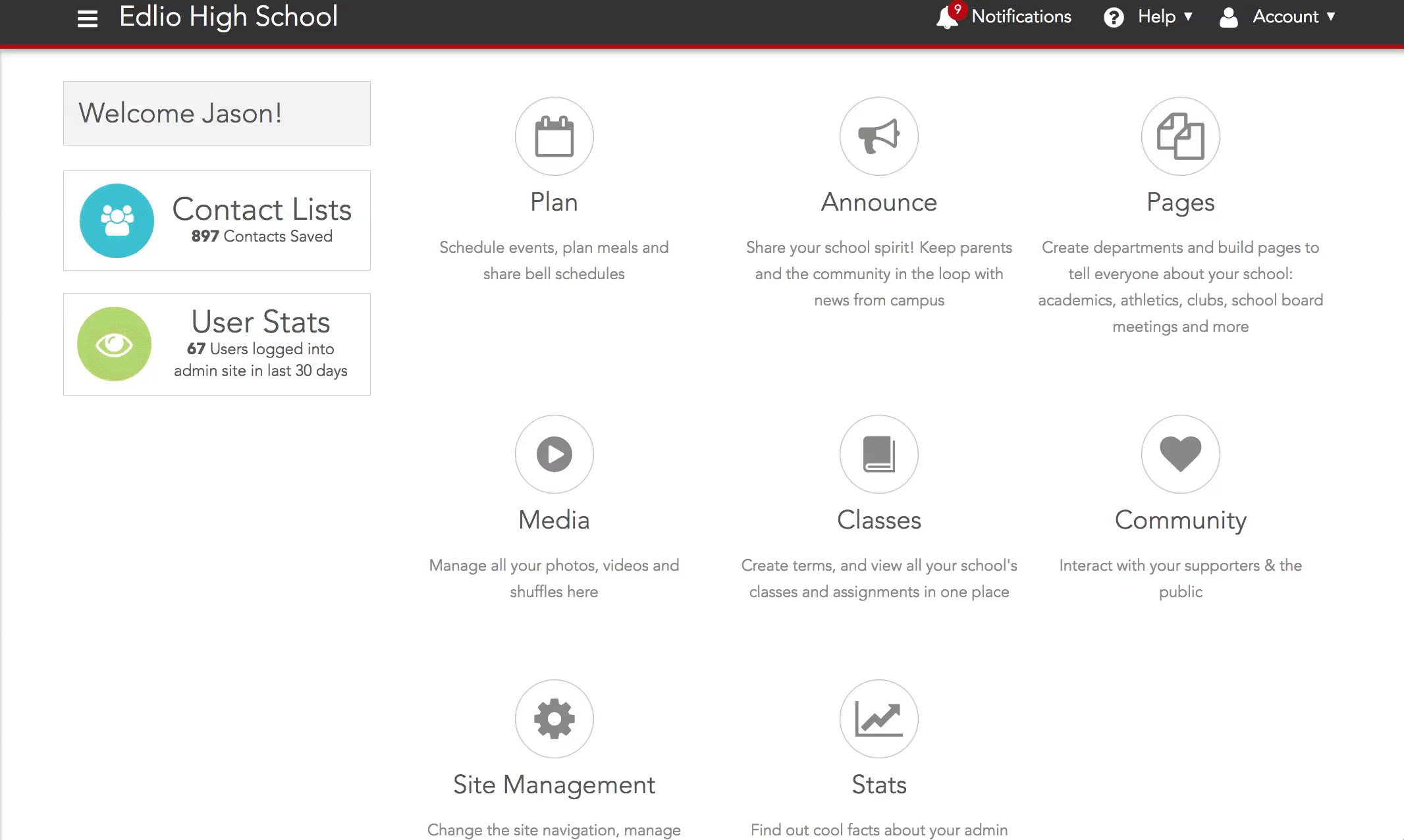 Go to Photos. Create an album. Upload photo. Add Alt text.